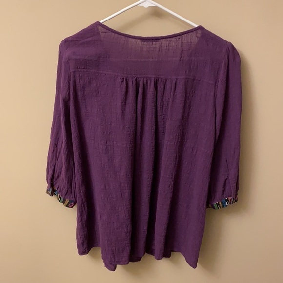 Jodifl Boho Lace tassel top purple S/M - Picture 6 of 9